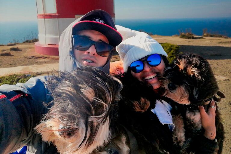 Ivana Zabala Photography, Family Portrait of her family at Laguna Verde in Chile