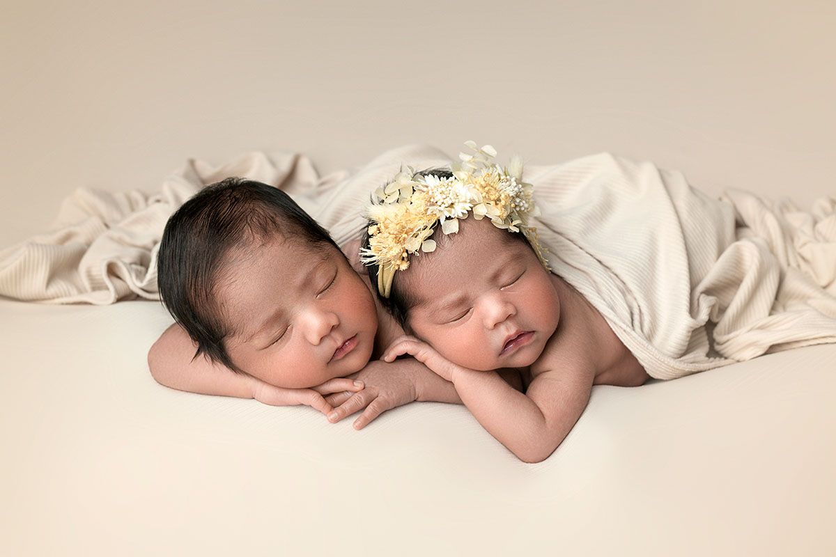 Newborn Session Twins Boy and Girl Orlando